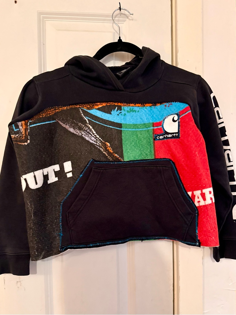 “Whimsical Wearable Art” Carhartt hoodie, by Willows Whimsywearco.
